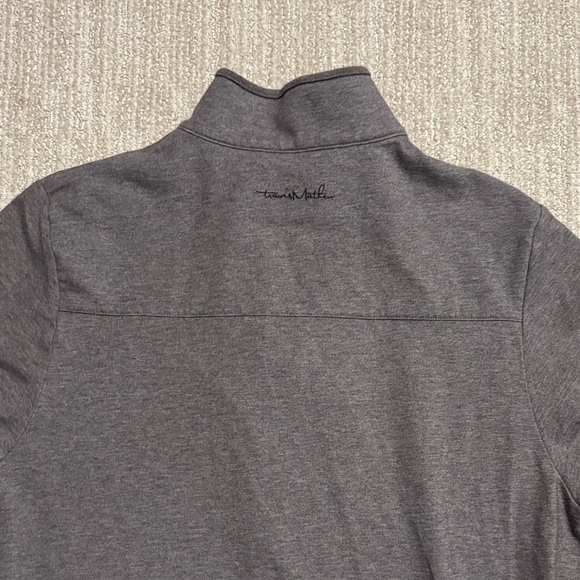 Travis Mathew Men's Size S Coffee Brown Smoke Signals 1/2 Zip Golf Sweatshirt - Picture 12 of 13